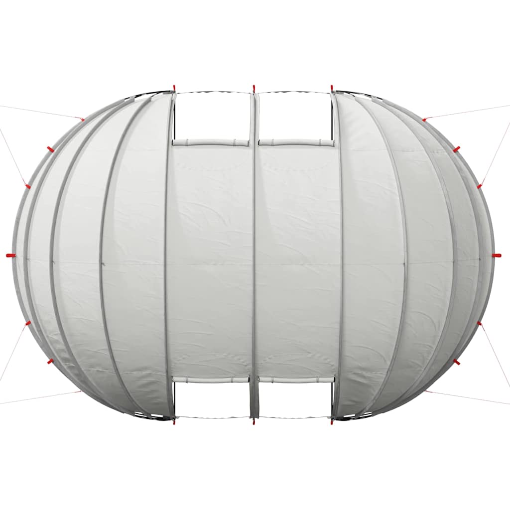 vidaXL Dôme de tente de piscine Gris 538 x 440 x 204 cm - 9
