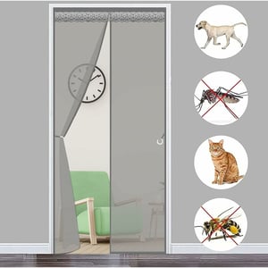 Moustiquaire Porte 90x210 Cm, Moustiquaire Porte Fenetre Facile à Installer Sans Outils Convient Aux Animaux De Compagnie Et Aux Enfants Blanc 87709018