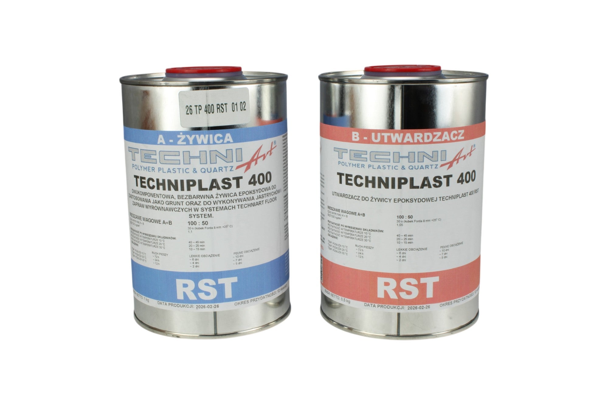 Grunt epoksydowy TECHNIPLAST 400 RST 1,5 kg do betonu pod posadzki żywiczne TECHNIART