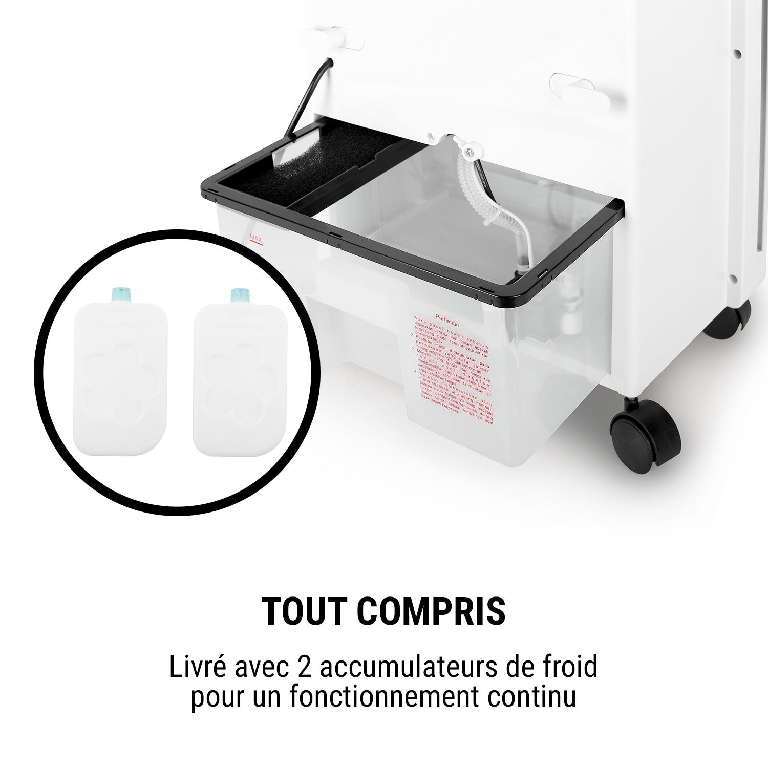 OneConcept Baltic Blue 3-en-1 Rafraîchisseur d'air ventilateur humificateur - télécommande - 5