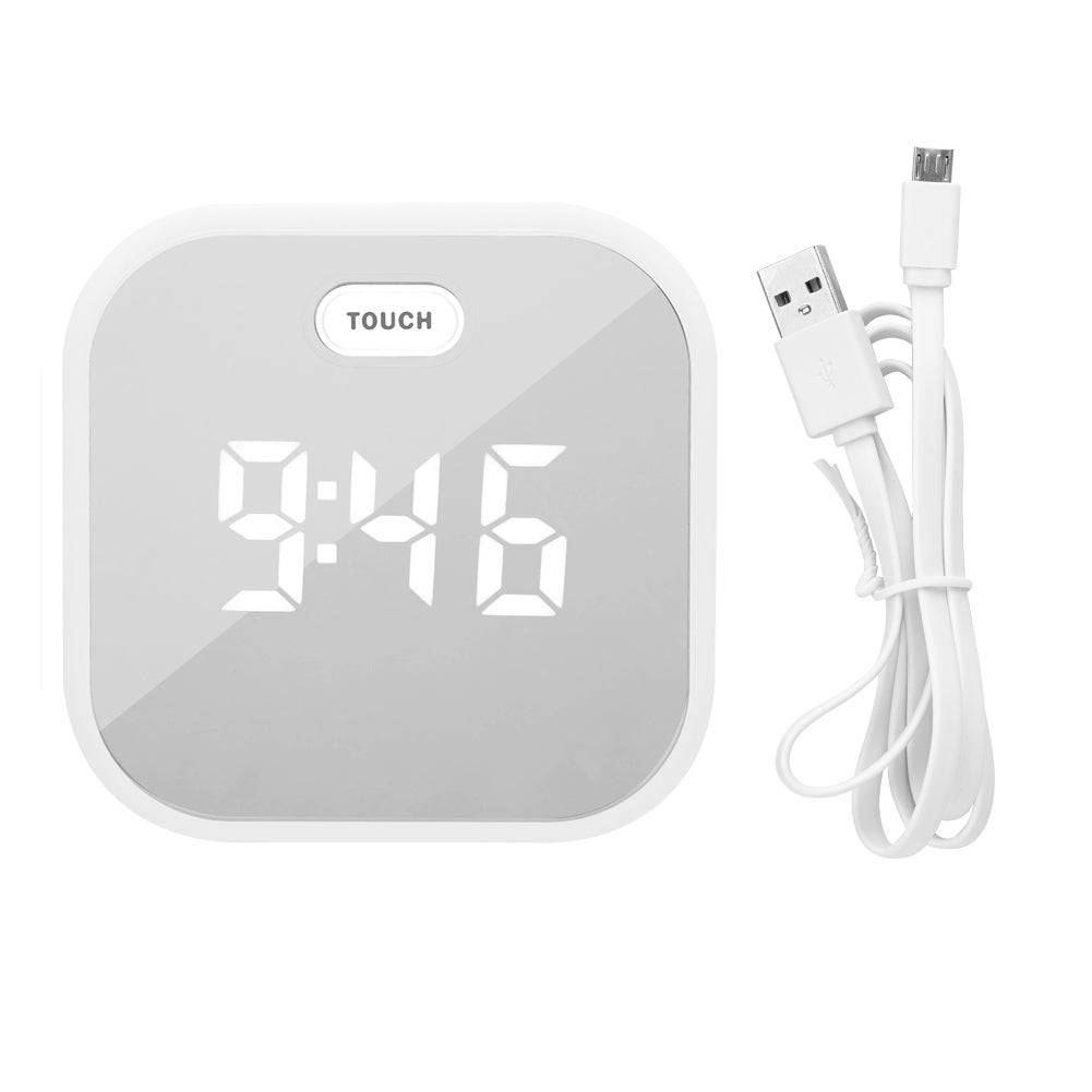 Réveil Numérique LED Avec Projection D'heure Et Température - Commande Vocale, Angle Réglable, Design Moderne