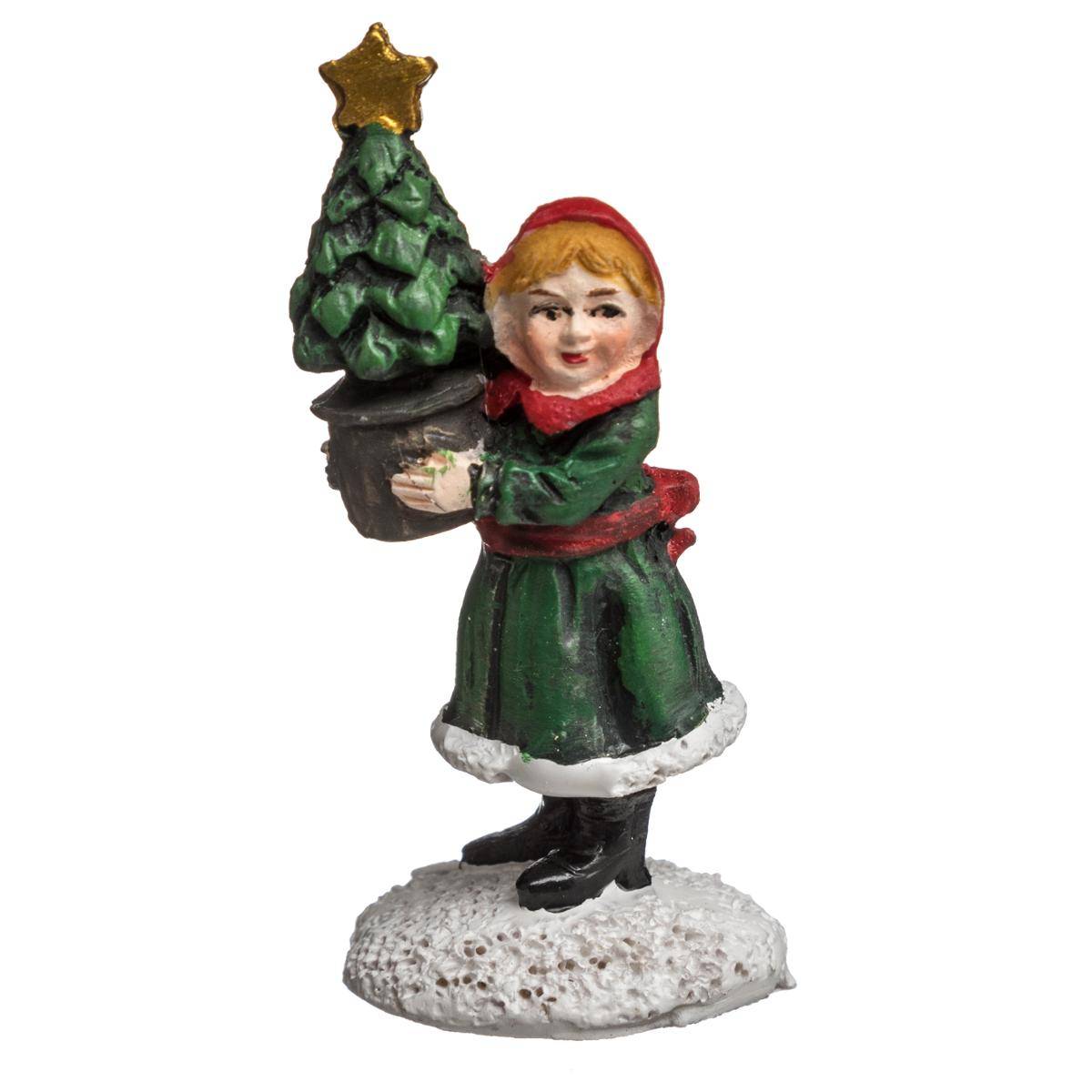 Santon Pour Village Personnage Avec Luge H.9cm Assorti - Feeric Lights Christmas 97378264