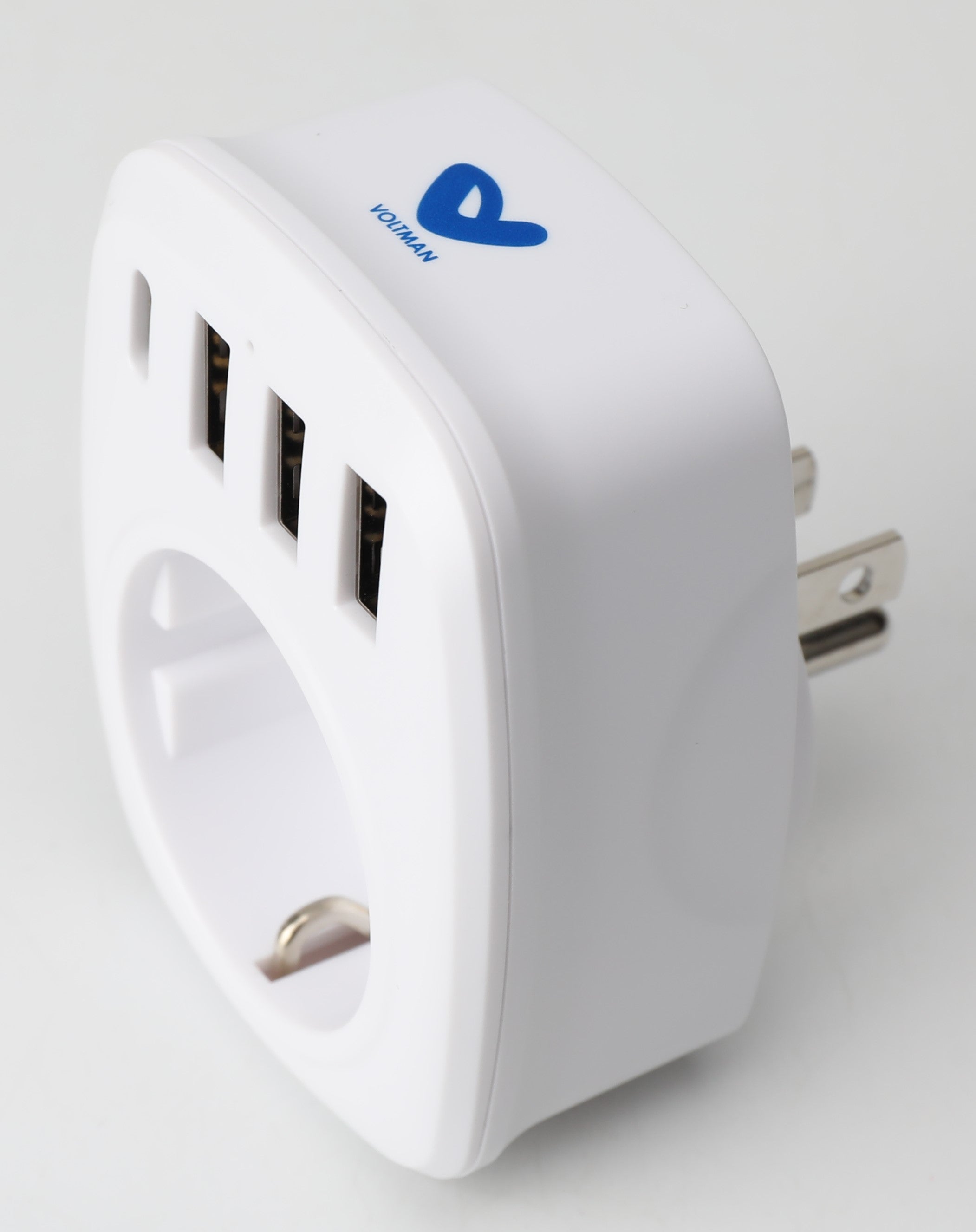 Pro Light USB (4xA) Adaptateur de voyage universel 2 et 3 broches avec 4 ports USB de