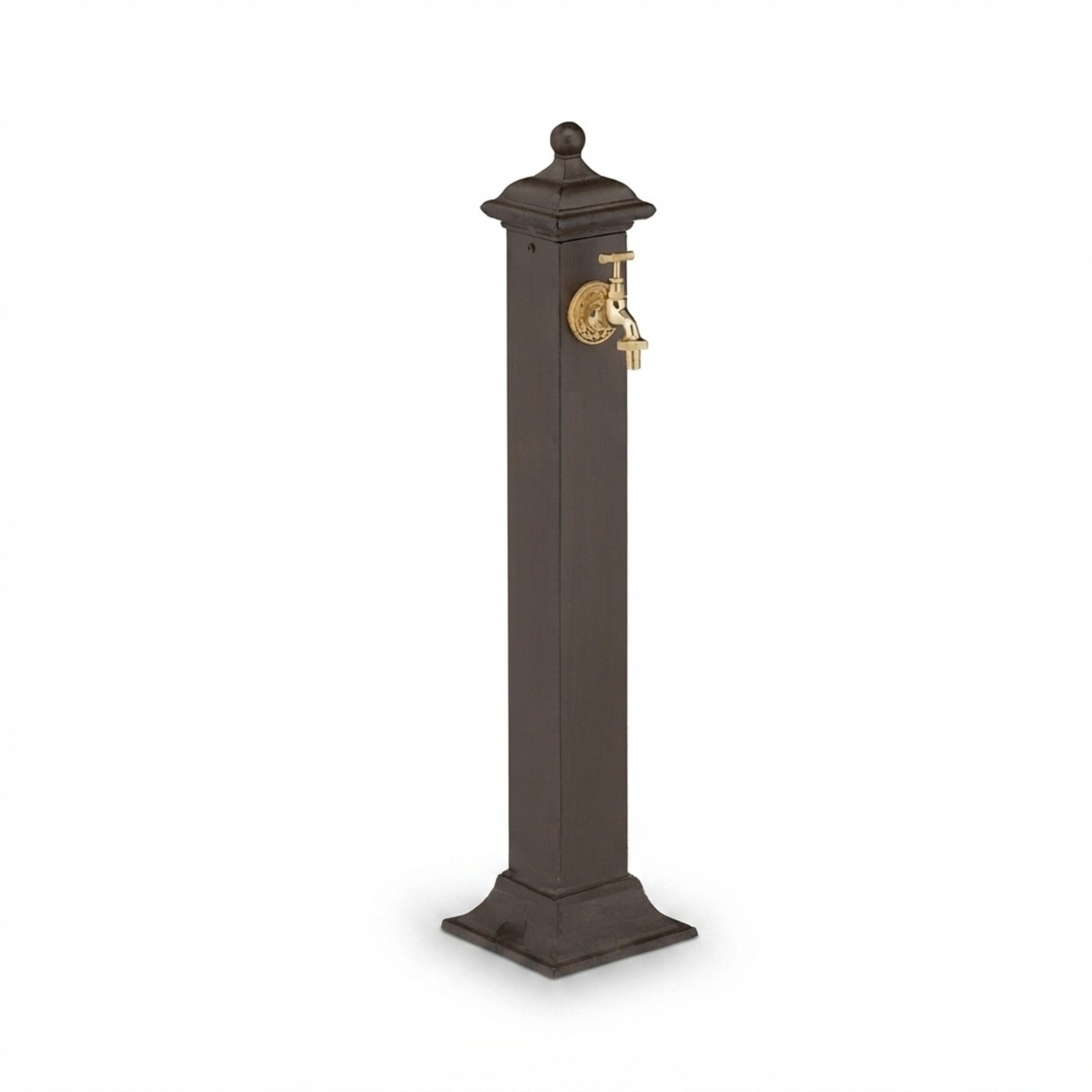 Fontaine de jardin sur pied décorative pour terrasse, style ancien, avec robinet doré, 71 x 17 x 21 cm, Relaxdays - 9