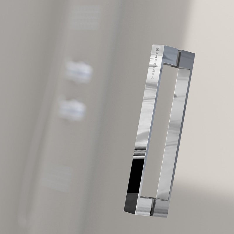 Paroi de douche fixe + Porte coulissante GLASÉ or brossé 170 cm Sans paroi latérale - 2