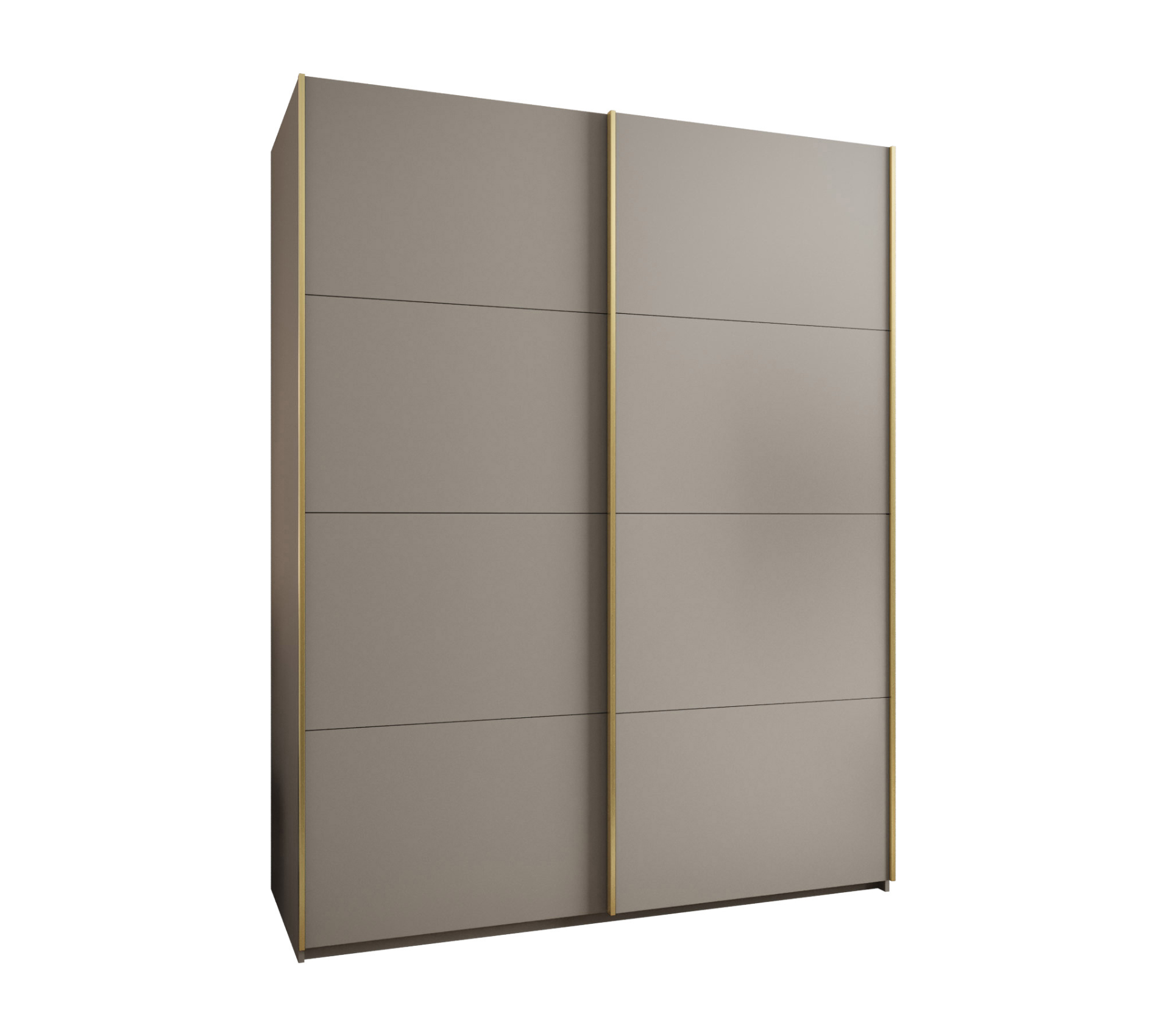 Szafa przesuwna wysoka Lux 1 200 x 64 x 245,5 cm kaszmir + kaszmir + u. czarny - Abiks Meble