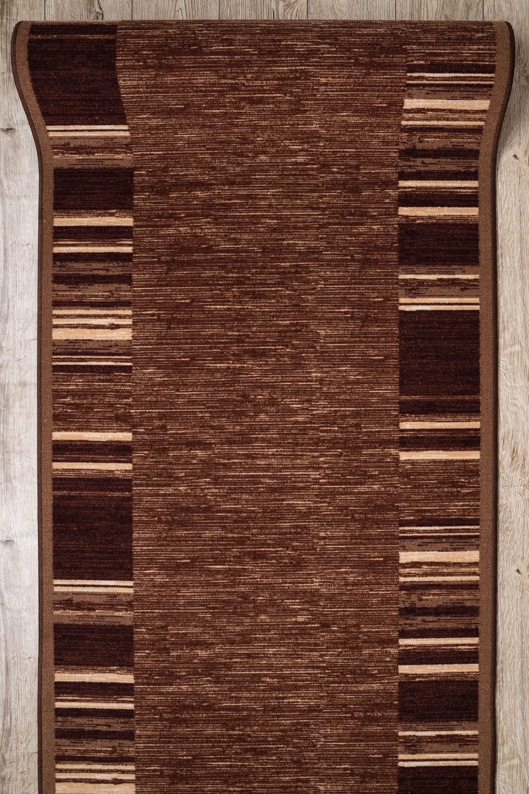 TAPIS DE COULOIR antidérapant ADAGIO marron 67x490 cm - 4