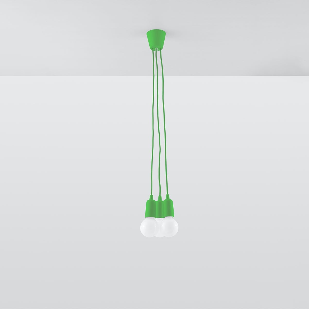 Lampa wisząca ASTIS 3 zielony LED 4000K - 15x15x90cm Sollux
