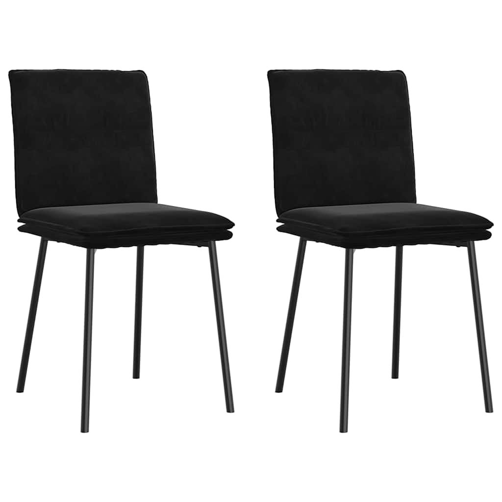 2 Chaises à Manger Pivotantes VidaXL - Similicuir Noir - Design Moderne Et Confort