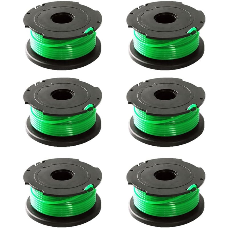 Opakowanie 6 szpul z zieloną żyłką do podkaszarki Black &amp; Decker GL7033 GL8033 GL9035 A6482