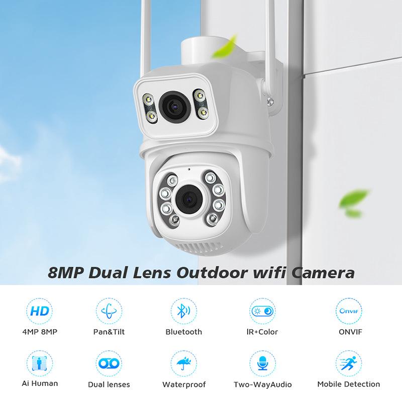 Caméra de surveillance HD 6MP à double objectif Caméra Exterieur WiFi Vision Nocturne - 3