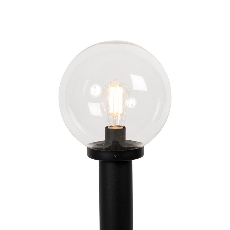 Lampada da esterno a stelo nera con globo trasparente 100 cm IP44 - Sfera - 5