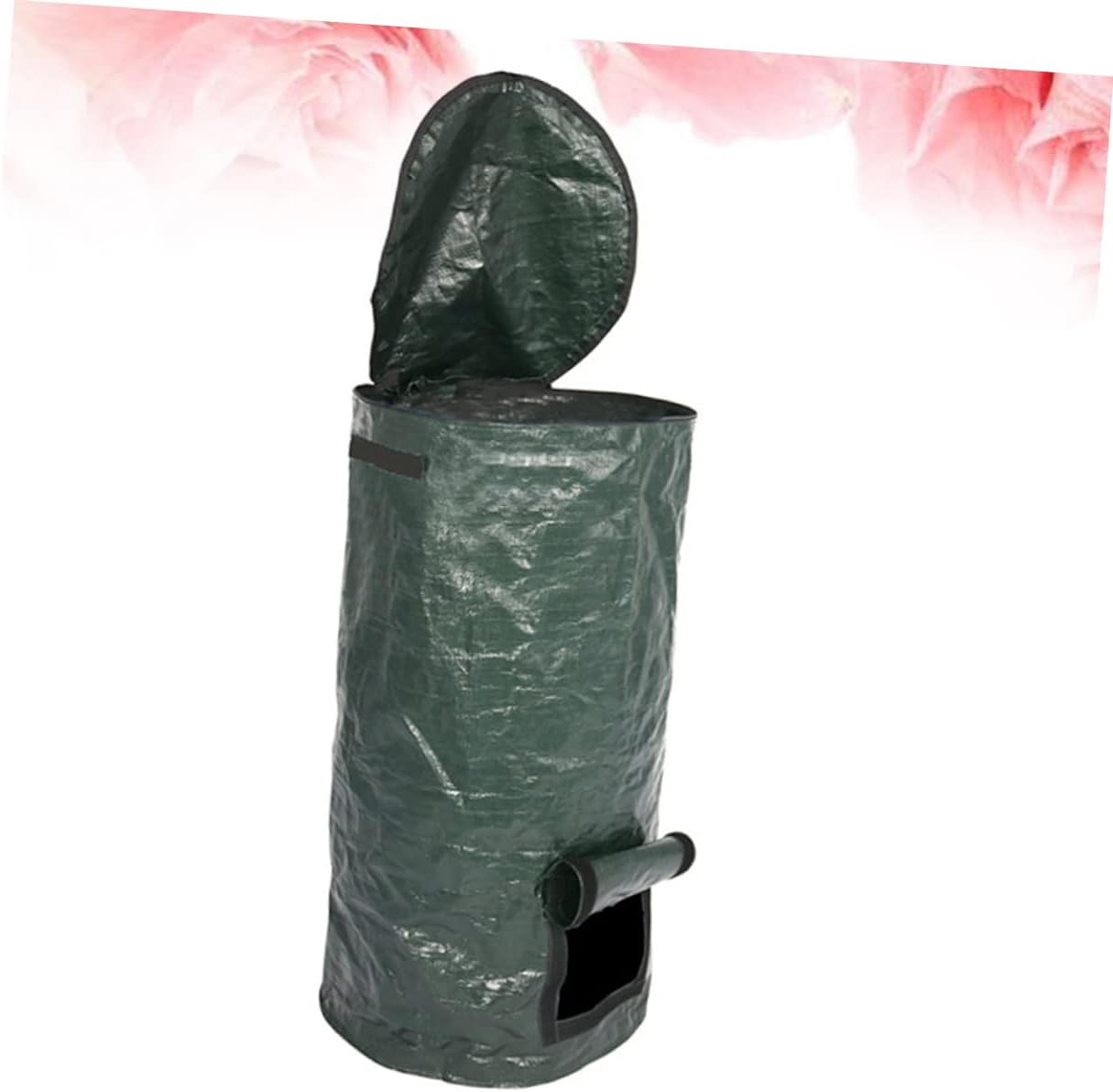 Garden Waste Bin Garden Waste Bin Funnel Sweeper Lawn Sweeper Garbage Bin Home Garden Wicker Basket Garden Basket Green YARNOW - 4