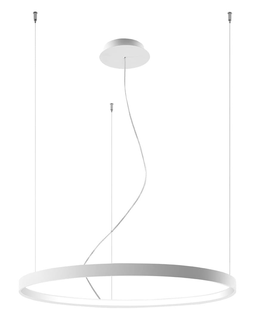 Lampa wisząca Rio biała LED 50W 3000K 5520lm wym: 150 x 78 x 78 cm aluminium Thoro Lighting