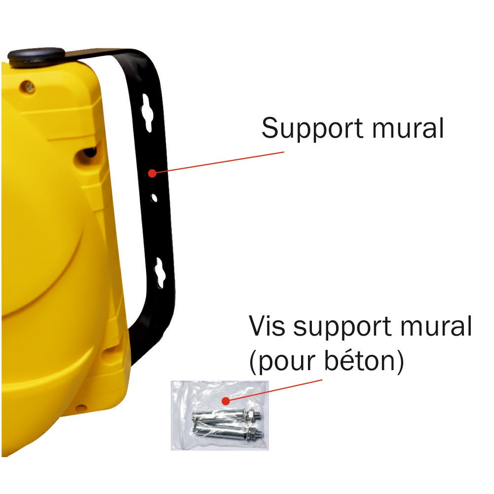Enrouleur mural auto 20m 3G1.5 H07RN-F avec voyant + disjoncteur thermique - garantie 2 ans - 3