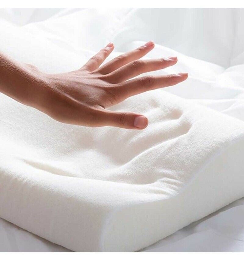 Almohada viscoelástica cervical memory foam contorno ergonómico 60x30x10cm - 5