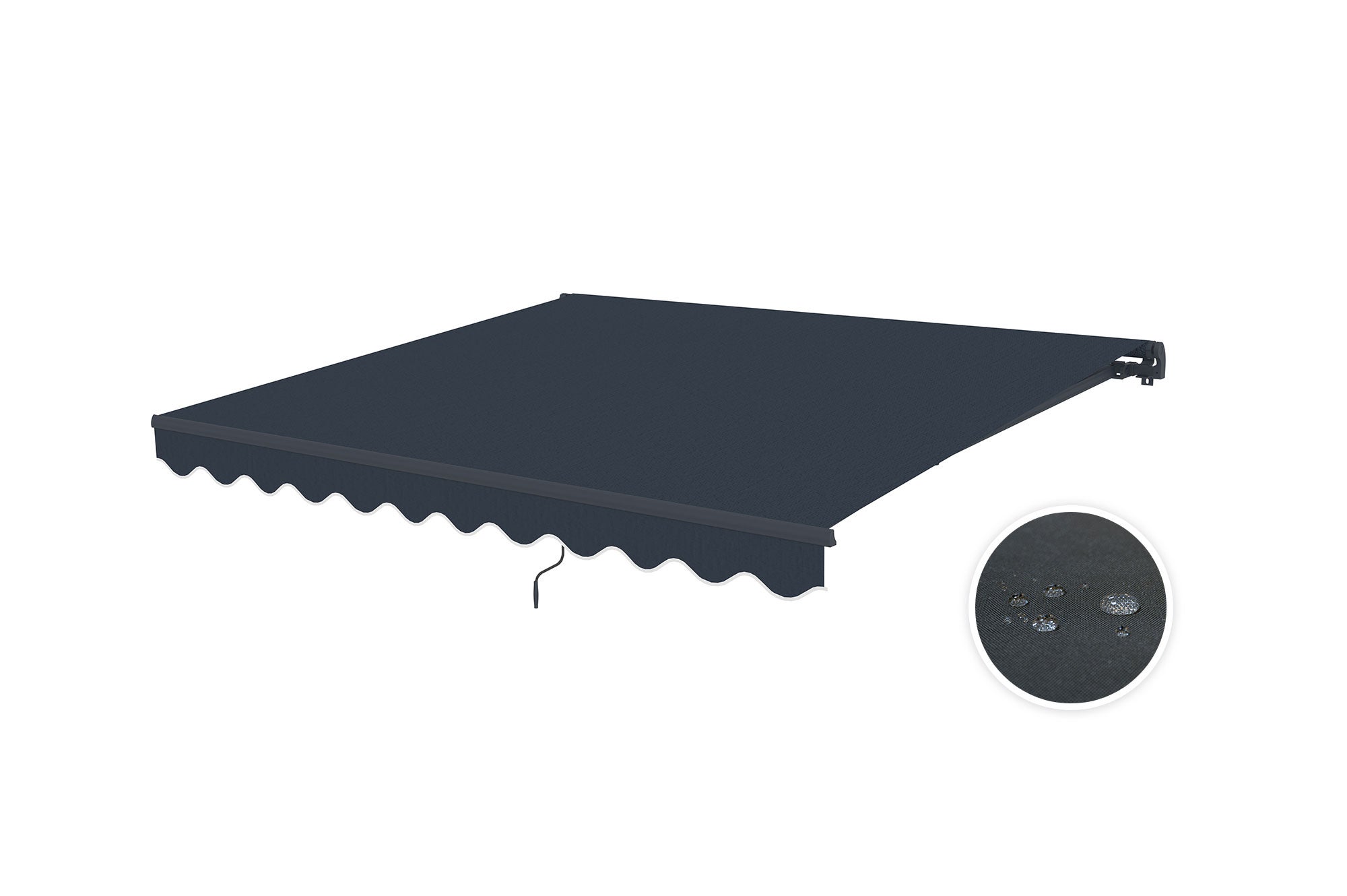 Store banne monobloc VECCHIO 3m x 2,5m - Toile premium 320g/m2 Gris - 5