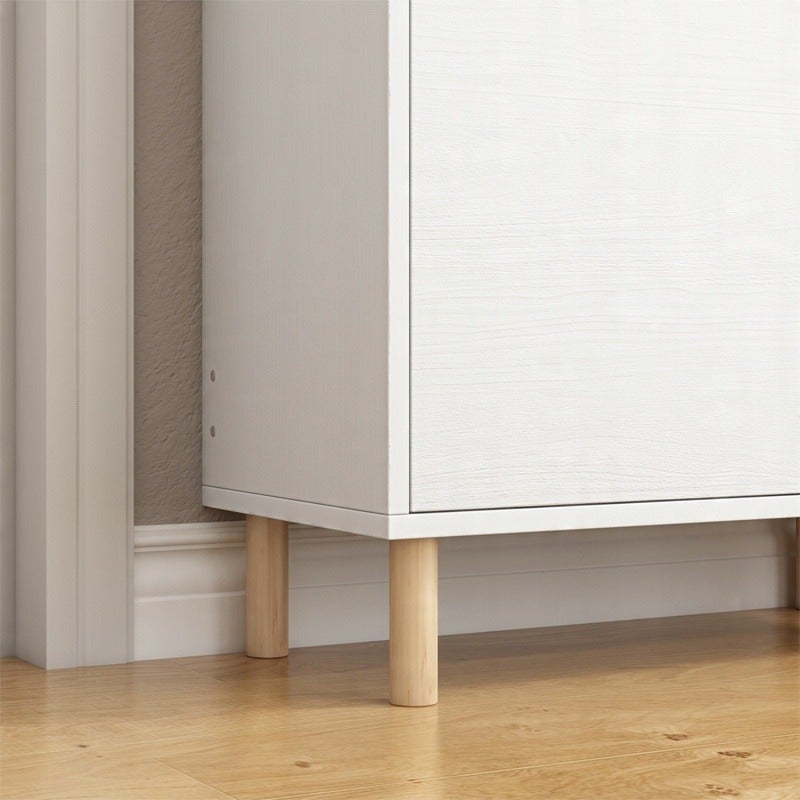 Szafka na buty biała z lustrem loft stojący regał przedpokój 55cm - 6