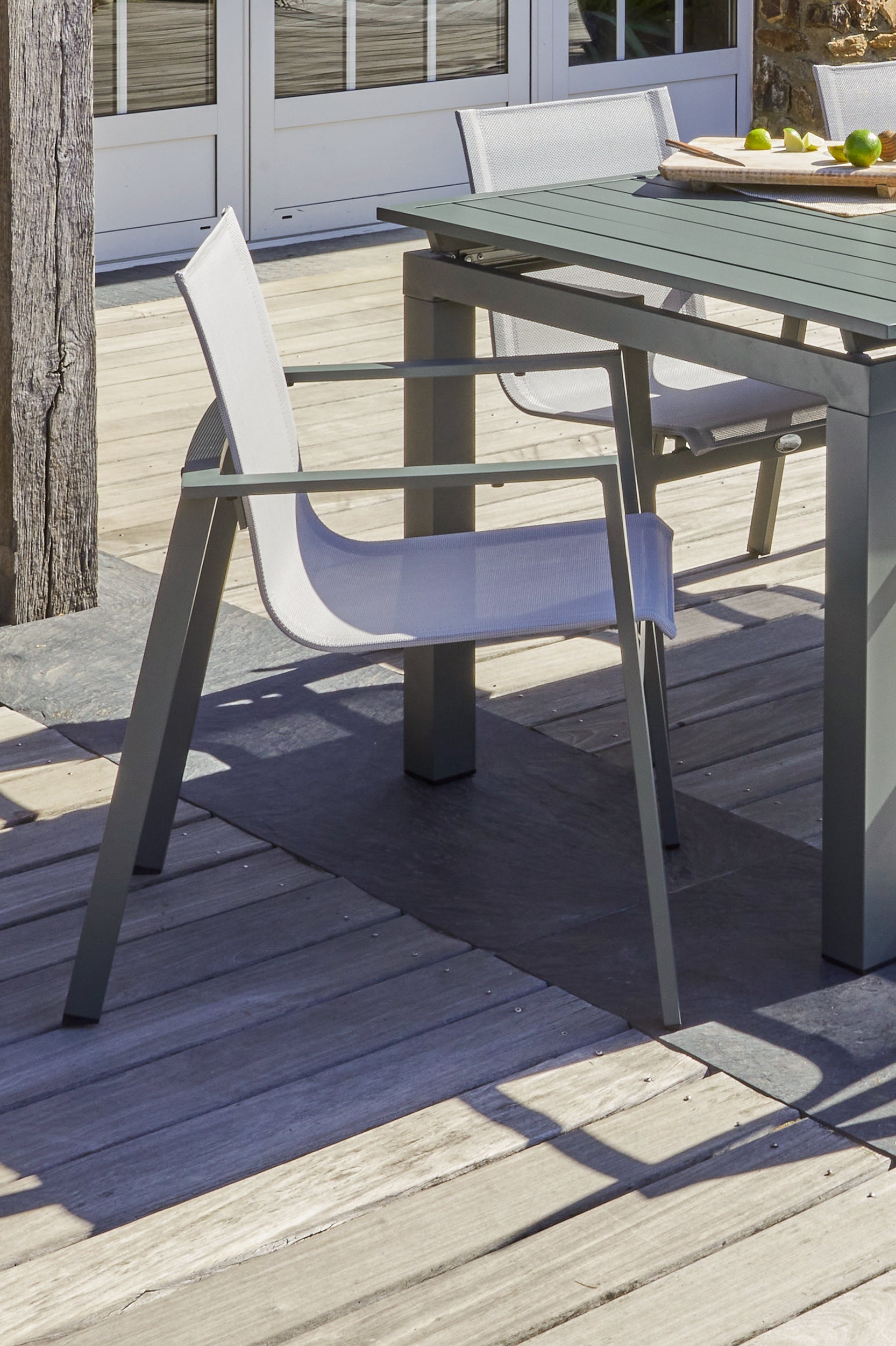 Poltrona da giardino Miami-ft-khaki in alluminio verde, L 58 x P 58 x H 84 cm - 3