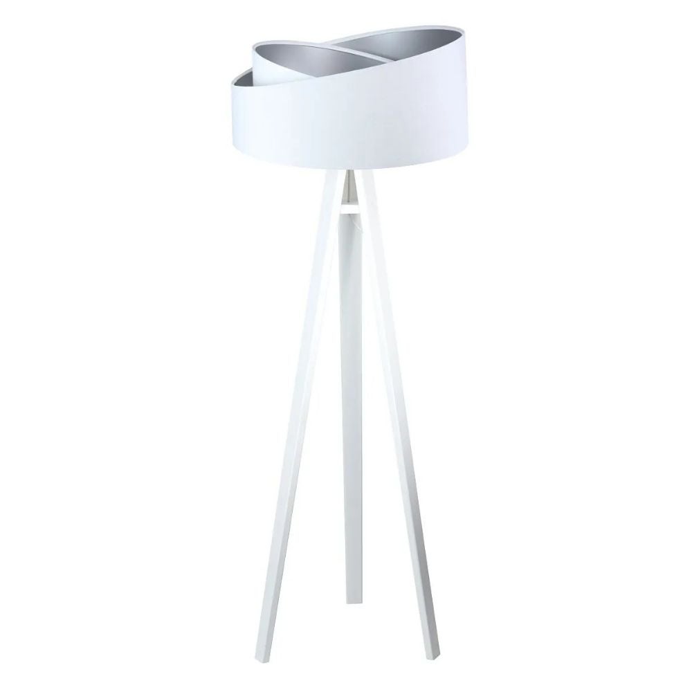 Lampa stojąca GEMSTONE biała/srebrna