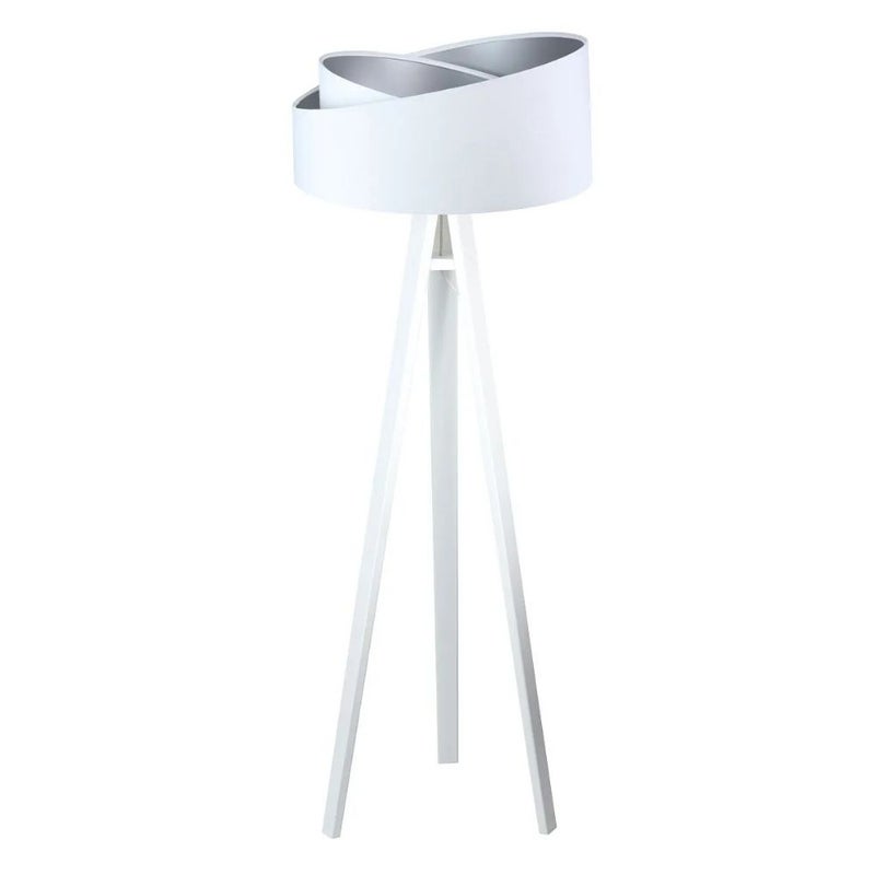 Lampa stojąca GEMSTONE biała/srebrna