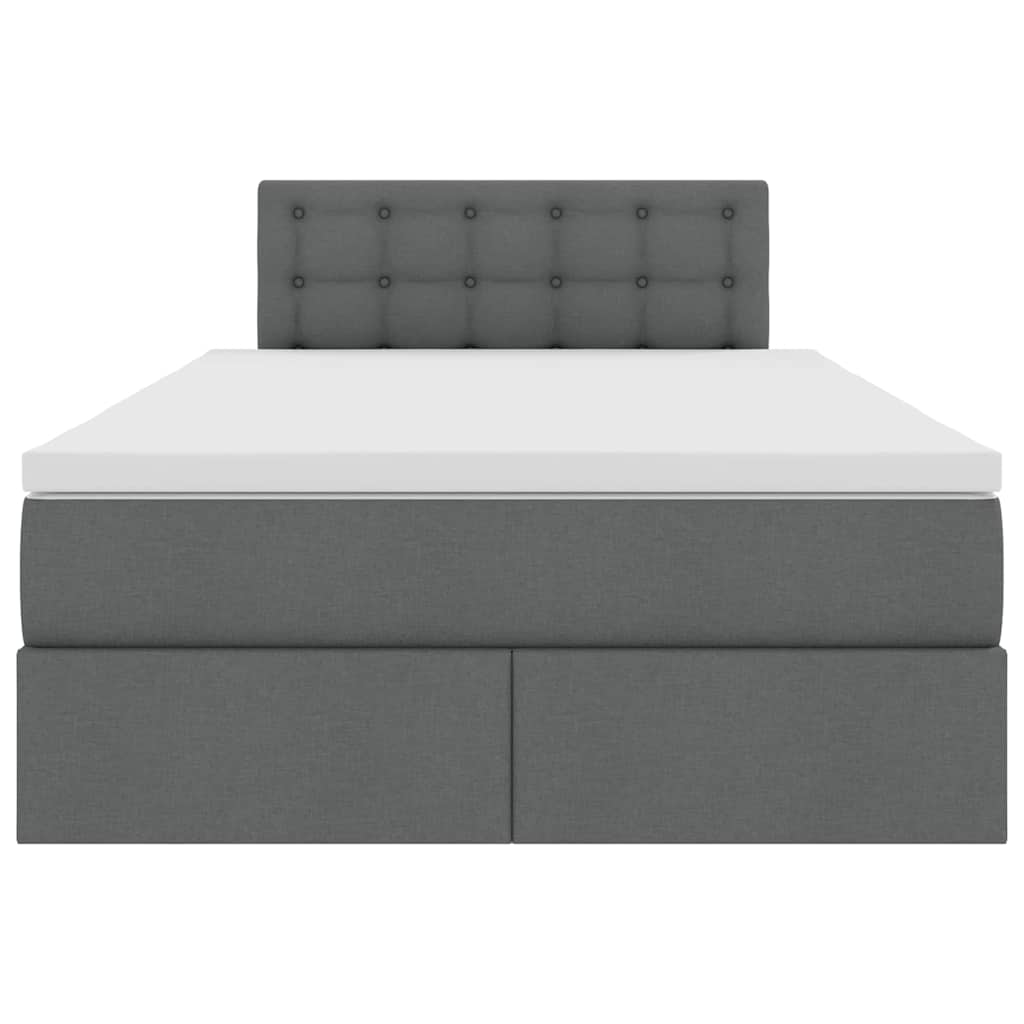 Lit avec rangement et matelas, gris foncé, 120 x 200 cm, velours - 7
