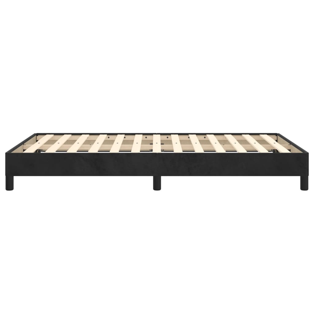 Cadre de lit sans matelas noir 120x190 cm velours - 6