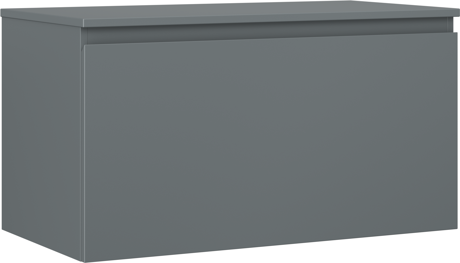 Mexen Orio szafka łazienkowa podumywalkowa 90 cm z blatem, 1 szuflada, grafit mat - 91A10-09047-1-BFC66