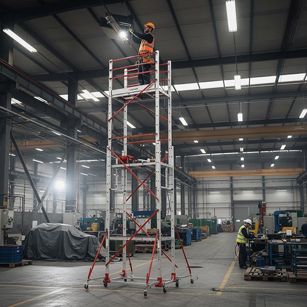Echafaudage roulant embase télescopique - Hauteur max. de travail 8.05m - 2 plateaux - S008XLN-PR - 5