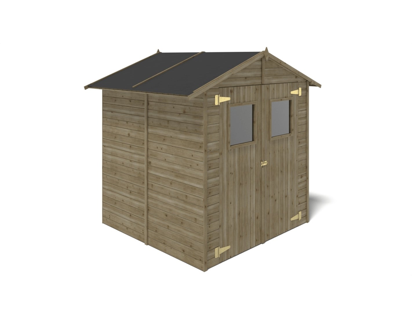 Caseta de jardín de madera 3.46 m2 - 1.9x1.82 m - 12.5 mm - Impregnada - DOM218 - ALTANKA - 5