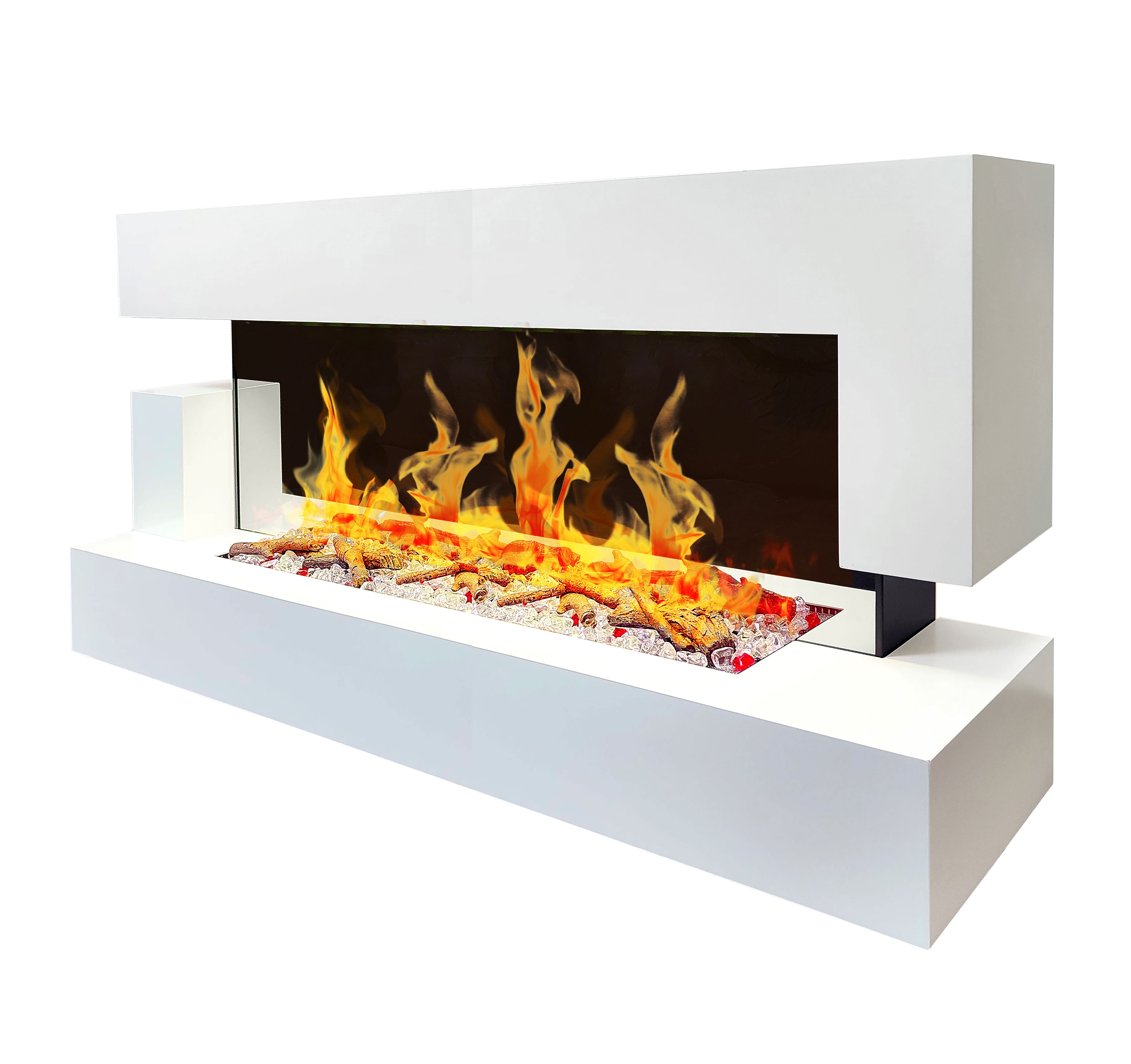 Chemin'Arte Wand Elektrische Haard White Loft XXL 120 cm met LED vlam