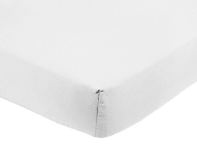 Drap Housse Microfibre 140 x 200 cm - Blanc - Côté Déco