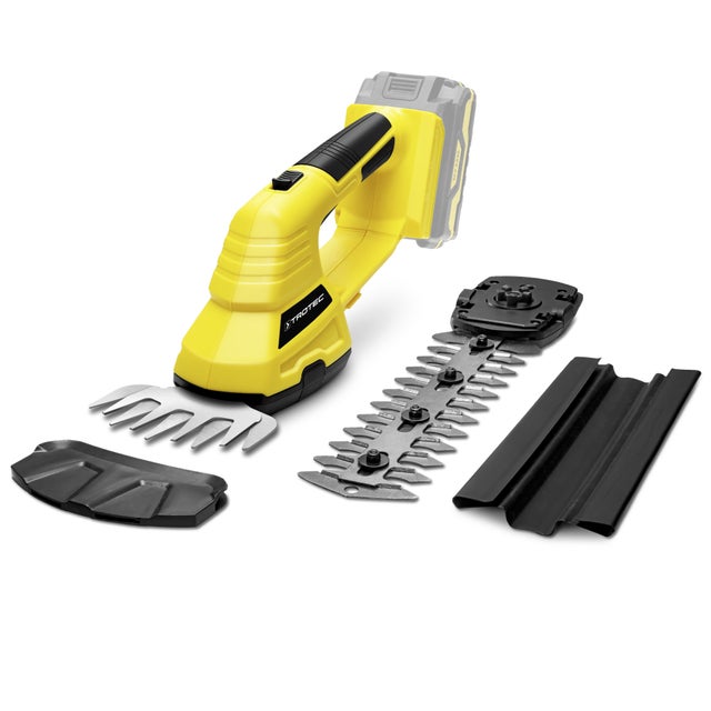 TROTEC Taille herbe et sculpte haies électrique PGSS 10-20V 2 lames interchangeables - sans batterie