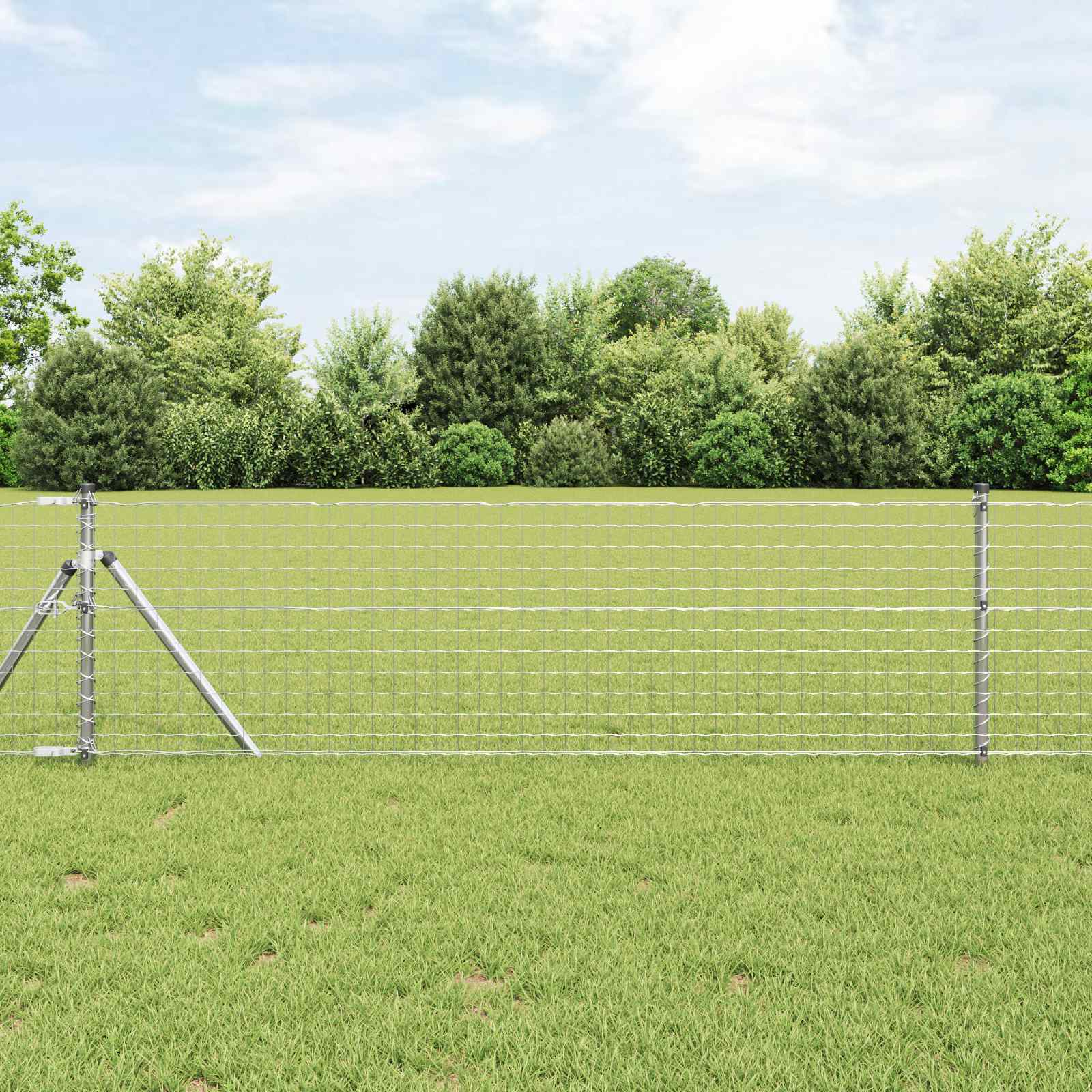 Słupek ogrodzeniowy. 2 pcs Srebrny 120 cm vidaXL