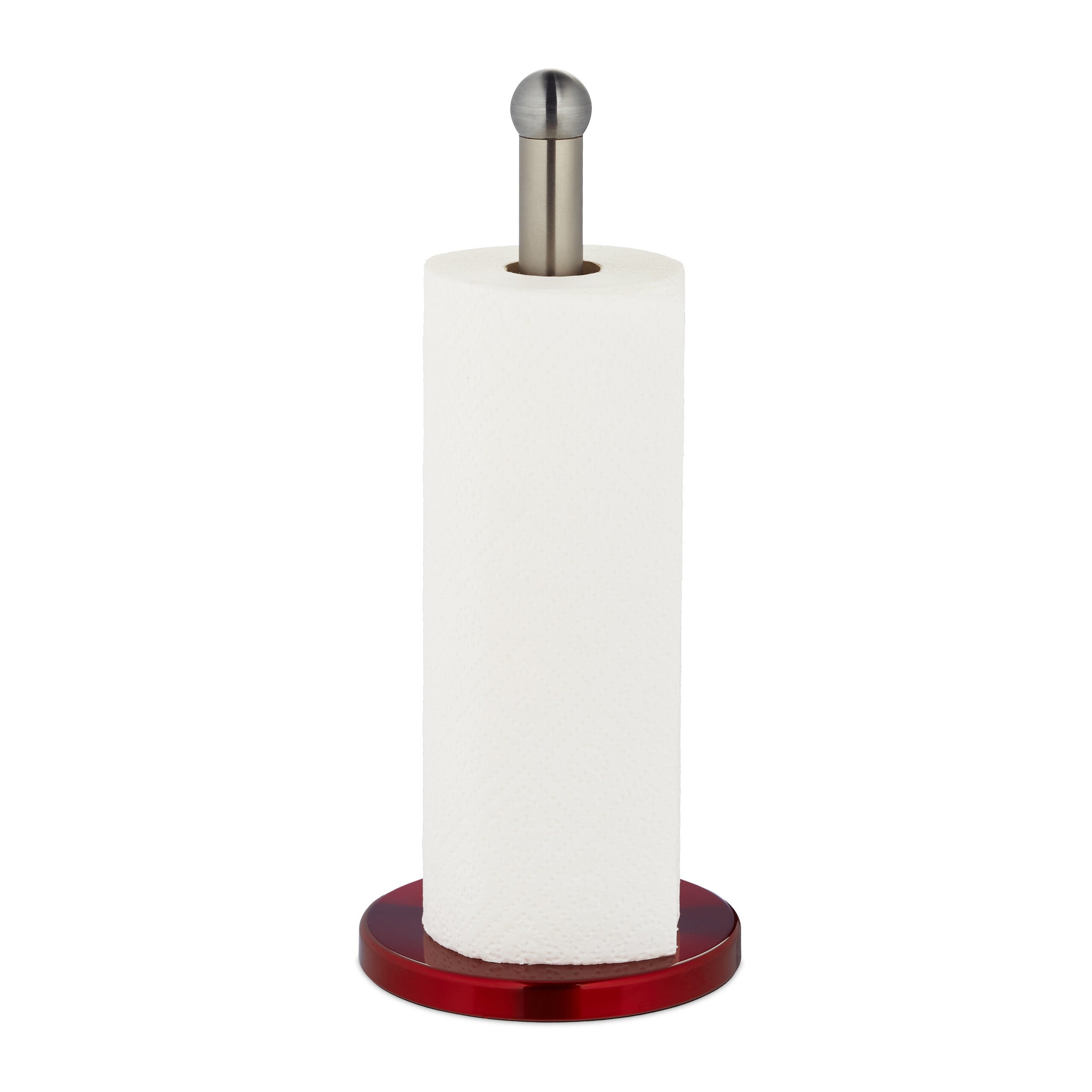 Support à Essuie-tout Relaxdays - Vertical, Inox, 33 X 17 Cm, Antidérapant