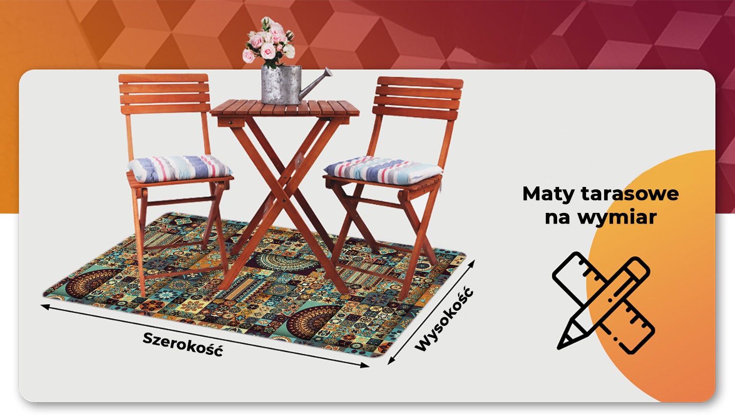 Tapis en vinyl extérieur décoratif mélange carreaux variés style patchwork terrasse 90x60 – Tulup - 6