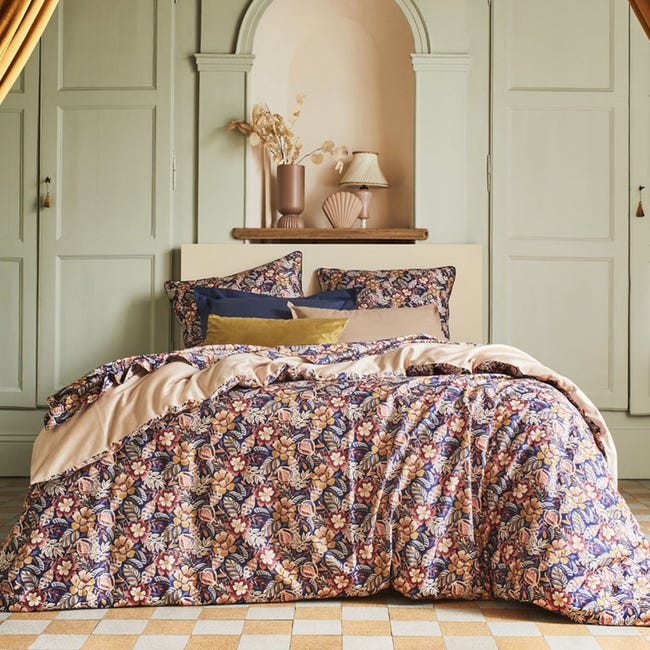 Housse De Couette Imprimée Love Birds - Percale De Coton 240x220 Cm, Douce Et Respirante