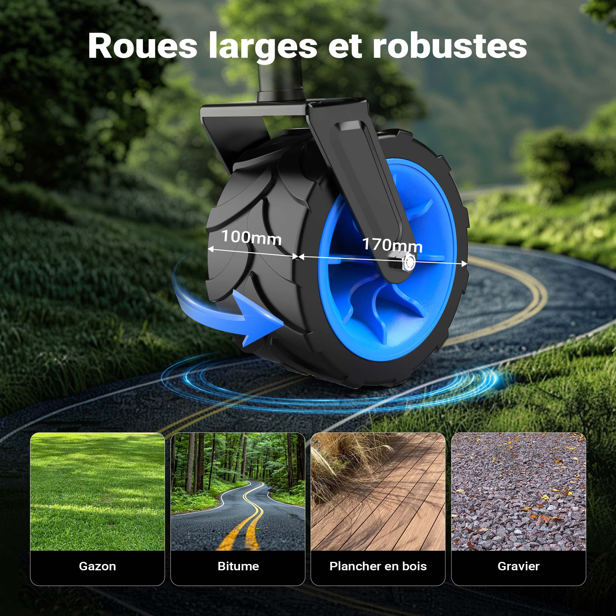 Chariot Enfants de transport pliable – 940 x 630 x 810 mm – capacité de charge 100 kg – avec Larges roues et Poignées – Diable Tout terrain… Wiltec... - 6