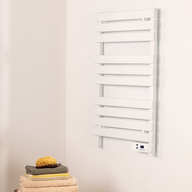 WARM TOWEL - Scaldasalviette elettrico da terra o da parete 500W Senza piedini senza portasciugamani