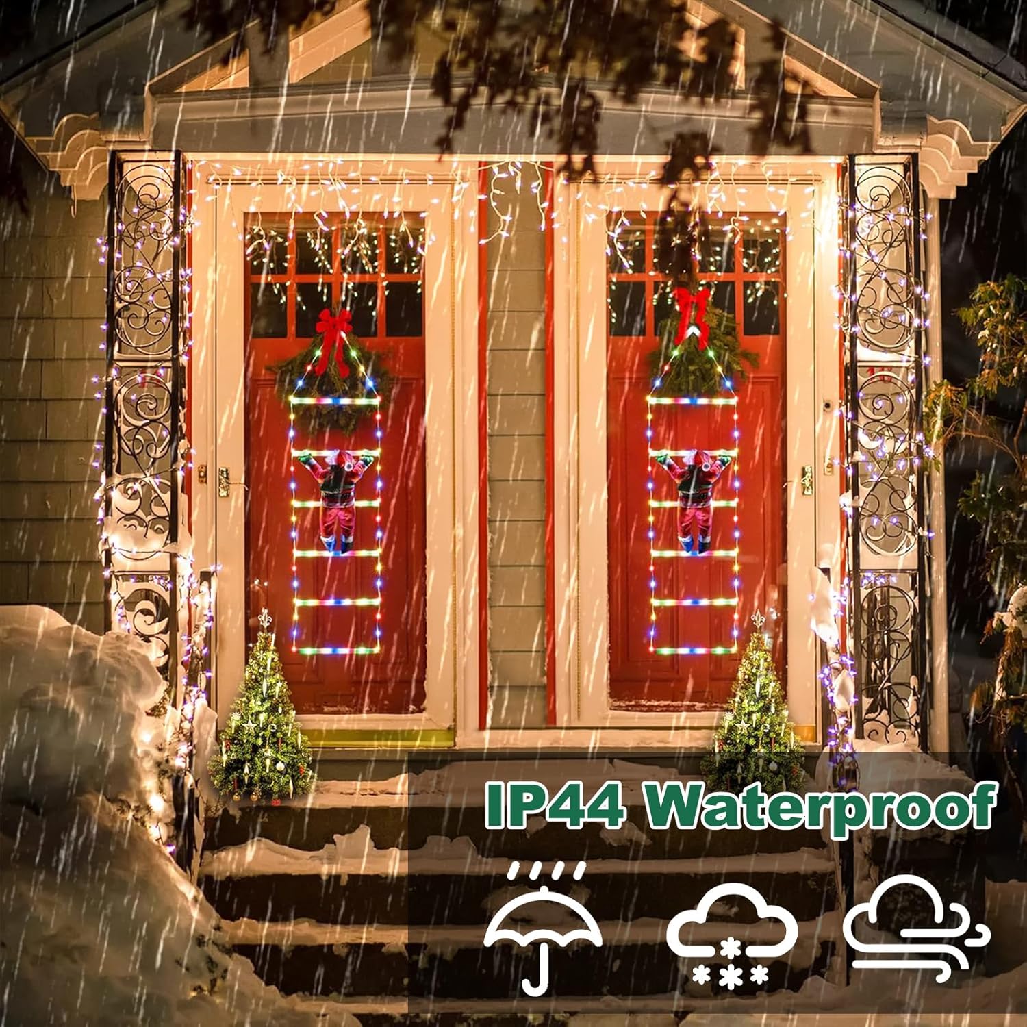 Guirlande Lumineuse LED Père Noël IP44 - 8 Modes, Minuterie, 3 Mètres, étanche - Décoration Intérieur/extérieur Noël