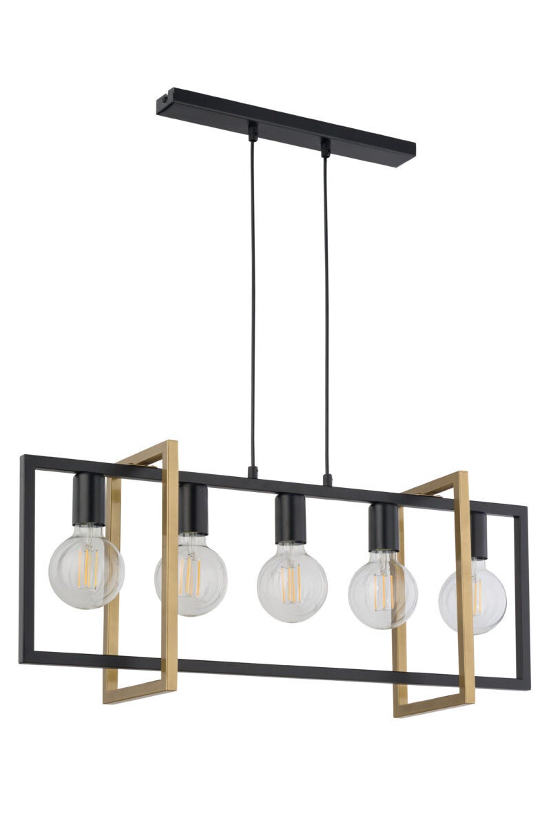 Lampa wisząca Eden czarno-złota 5xE27x15W dekoracyjna wym: 80 x 76 x 18 cm metal SIGMA