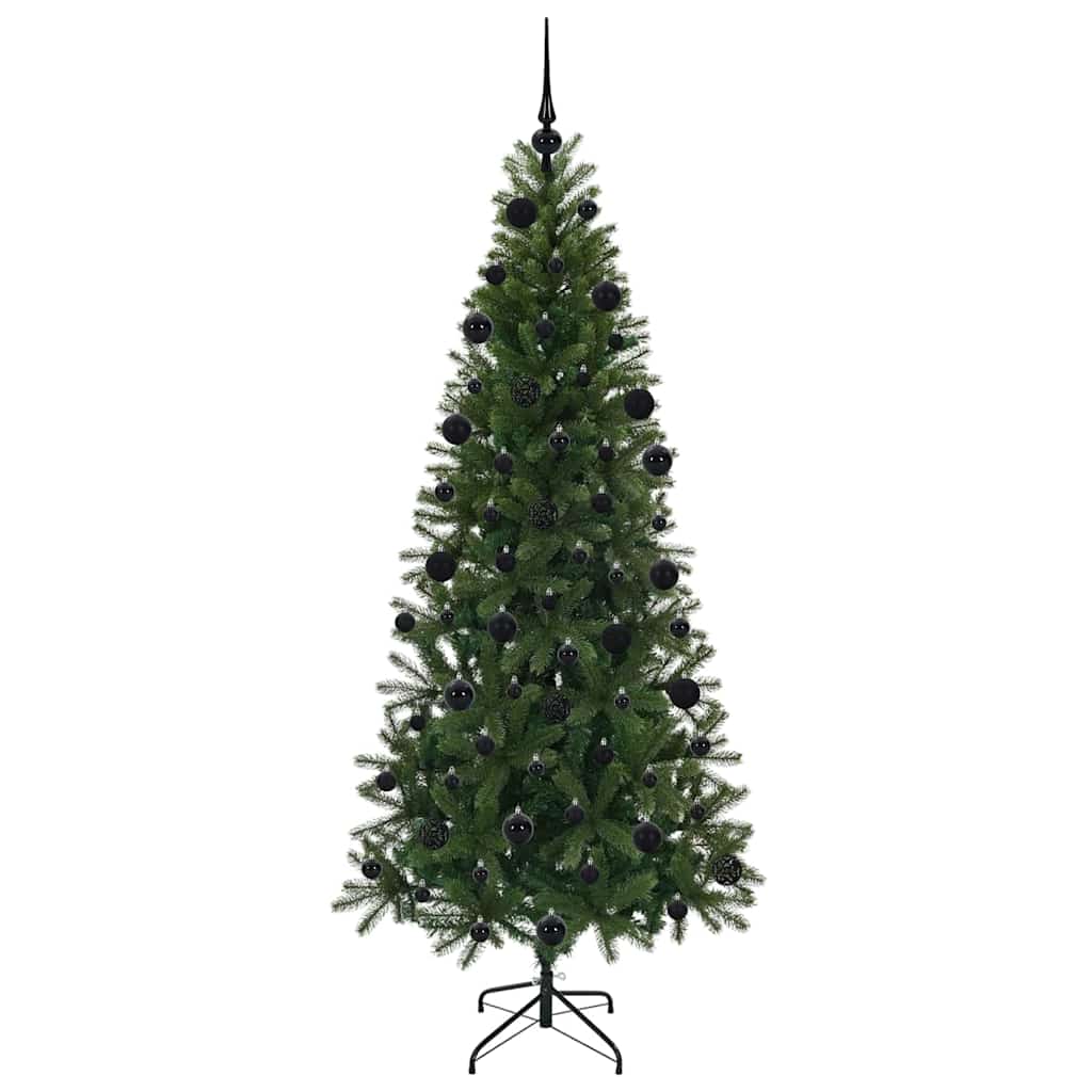 Sapin de Noël | Arbre de Noël artificiel avec 300 LED Vert 210 cm PE et PVC - 4