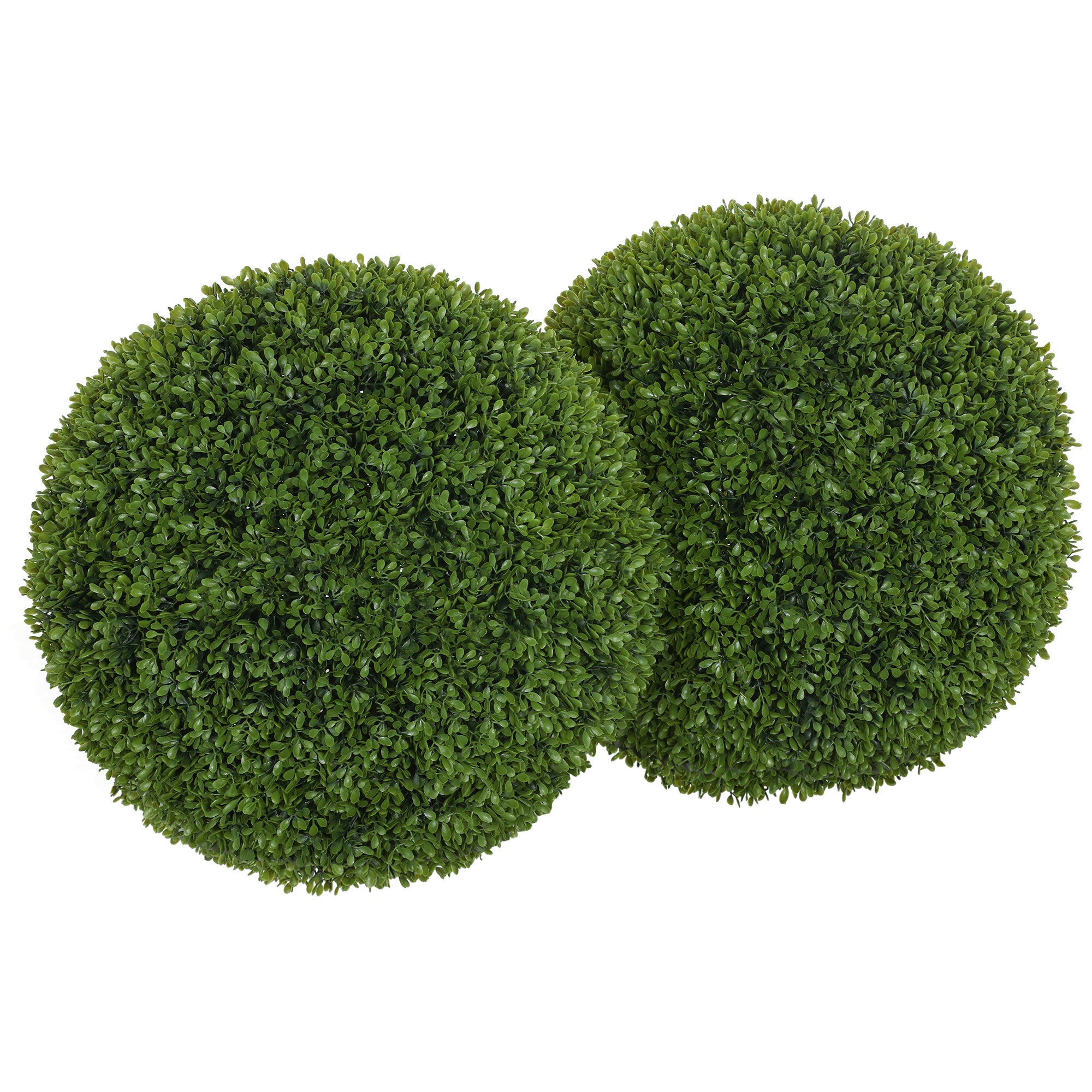 Lot de 2 boules de buis artificielles de 40 cm décoration pour intérieur ou extérieur vert foncé - 2