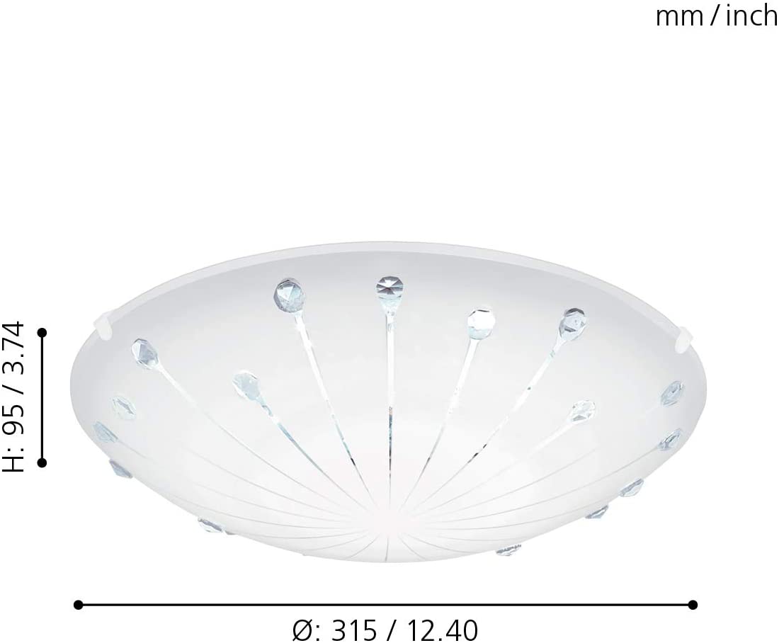 Applique/Plafonnier M1 LED 11W en acier blanc D315mm - 3