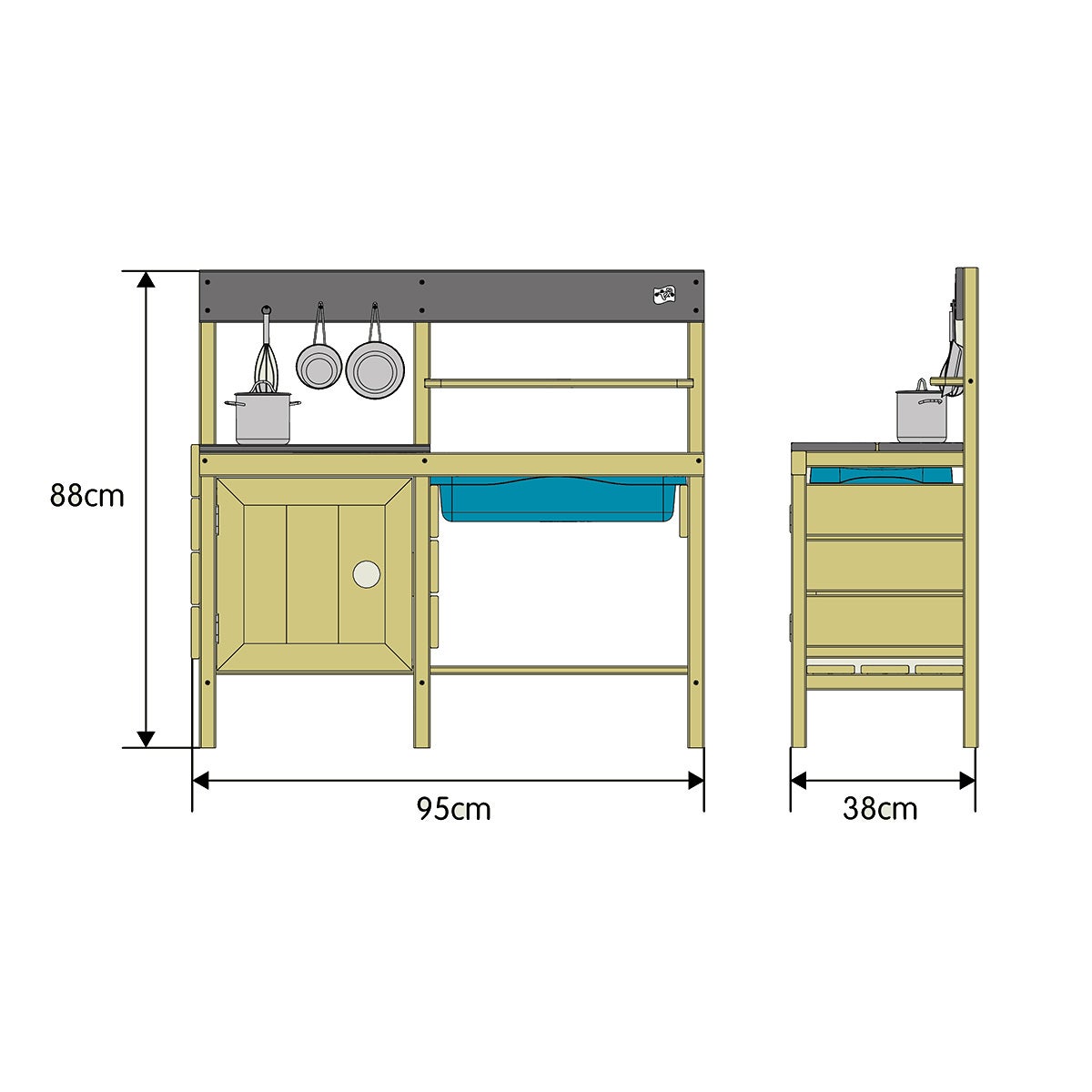 Cuisine extérieure en bois pour enfant - 2