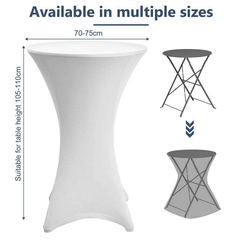 Lot De 5 Housses élastiques Pour Supports à Gâteaux - Nappes De Dessert Pour Mariage Et Fêtes - 5 Tailles (S à XXL) - 3