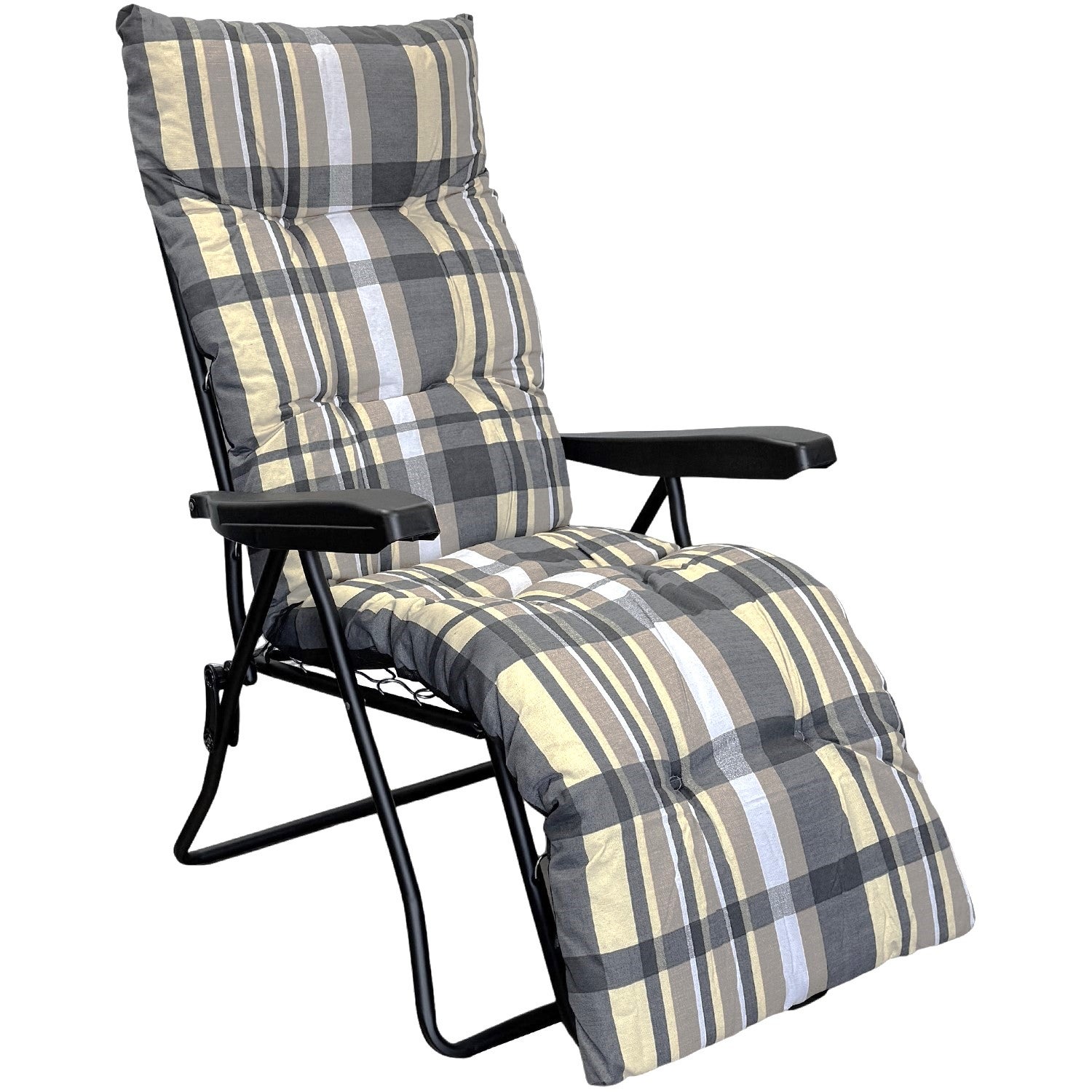 Sdraio da Giardino con Poggiapiedi Reclinabile in Posizioni