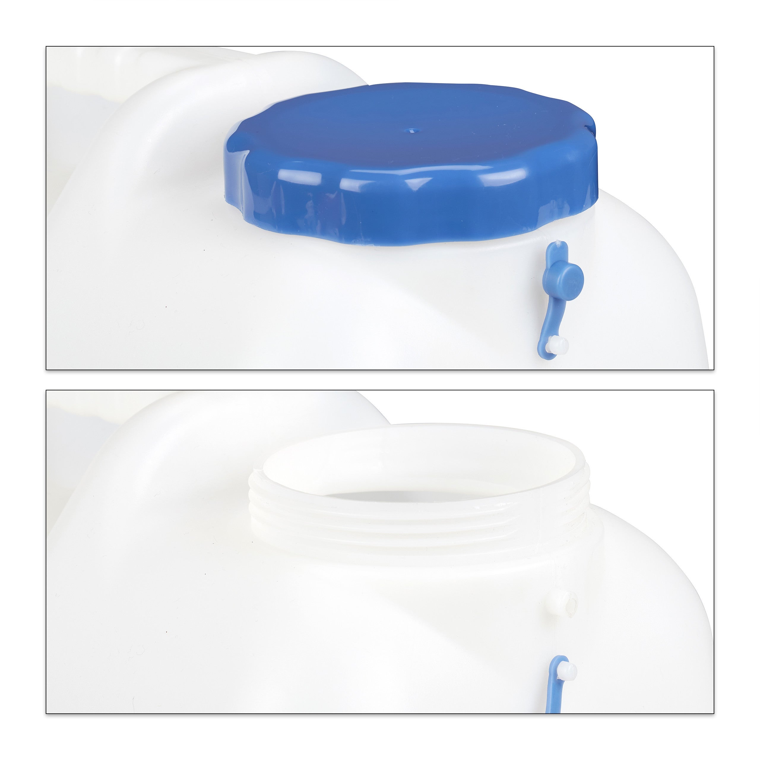 Jerrycan jerricane bidon d’eau réservoir 25 L robinet bouchon sans BPA camping voiture festival, blanc, Relaxdays - 7