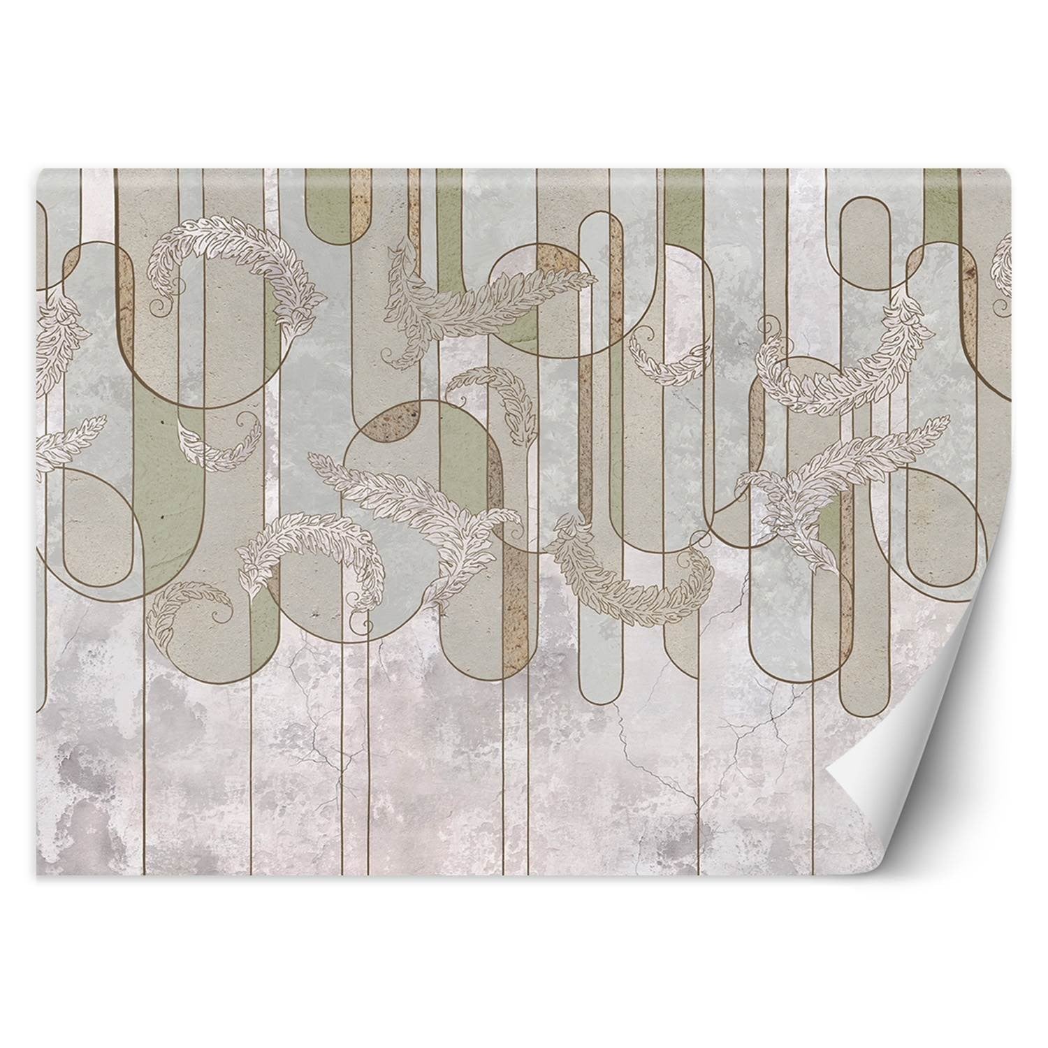 Fototapeta, Skandynawska minimalistyczna abstrakcja w beżu 150x105