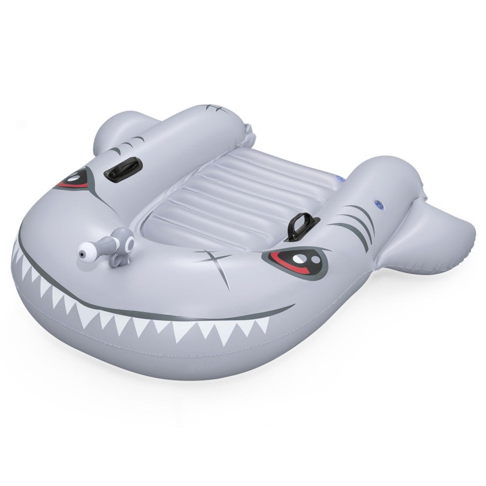 Anneau de bain gonflable requin pour piscine pour bébé avec poignée